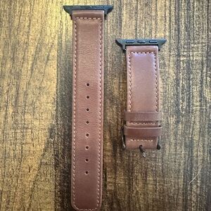 Portland leather Apple Watch band in clove stitched 38-40mm